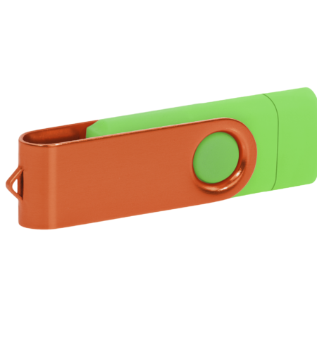 Pamięć USB PD-6 OTG-C P061621U zielony / pomarańczowy