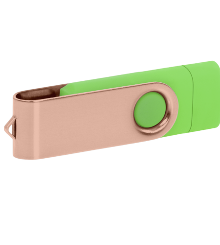 Pamięć USB PD-6 OTG-C P061621U zielony / rose gold