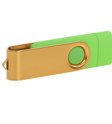 Pamięć USB PD-6 OTG-C P061621U zielony / złoty