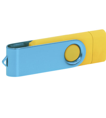 Pamięć USB PD-6 OTG-C P061621U żółty / błękitny