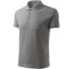 Koszulka polo męska Pique Polo Free P064298F ciemnoszary melanż