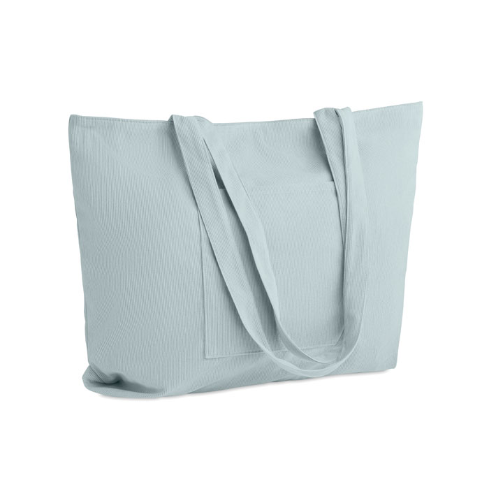 Sztruksowa duża torba P147406O baby blue