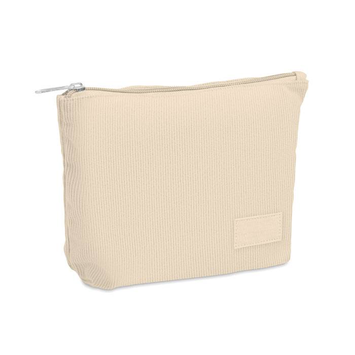 Kosmetyczka sztruksowa P147409O bezowy