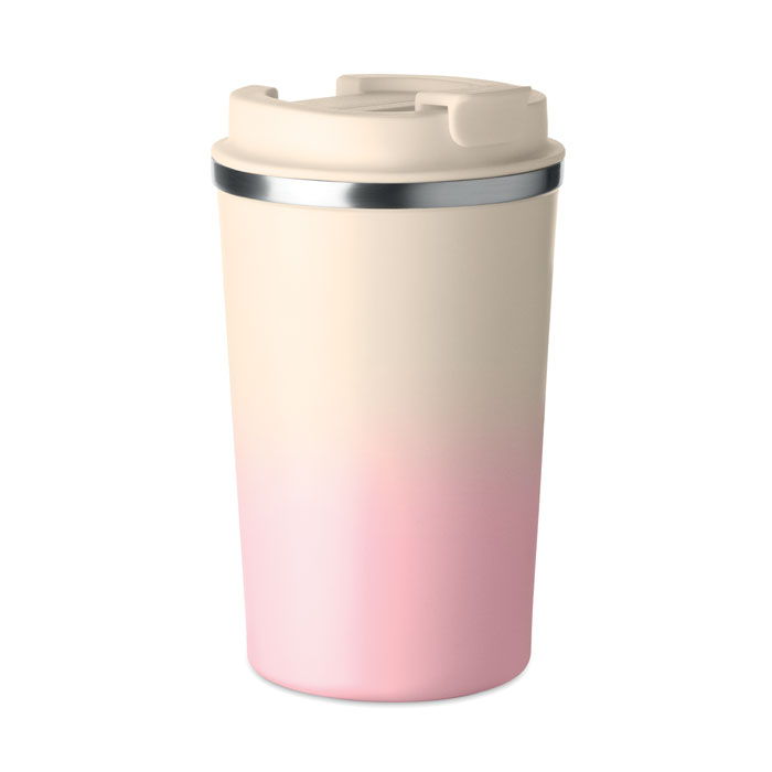 Kubek dwuścienny 350 ml P147440O dziecięcy róż