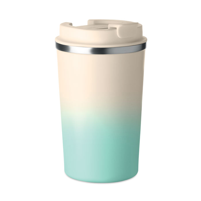 Kubek dwuścienny 350 ml P147440O miętowy zielony