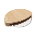 Okrągły bambusowy nóż do pizzy P147509O