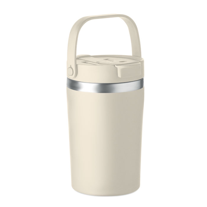 Kubek dwuścienny 350 ml P147531O bezowy