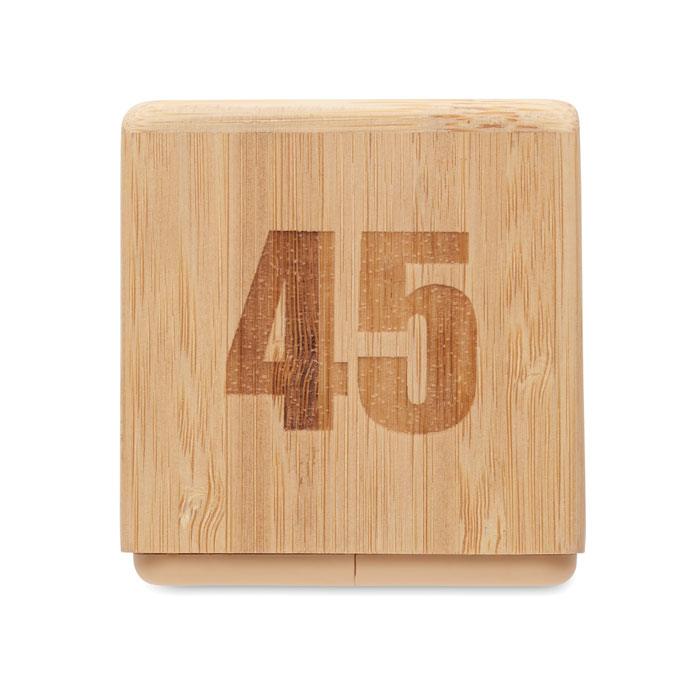 Bambusowy zegar z funkcją drzem P147569O