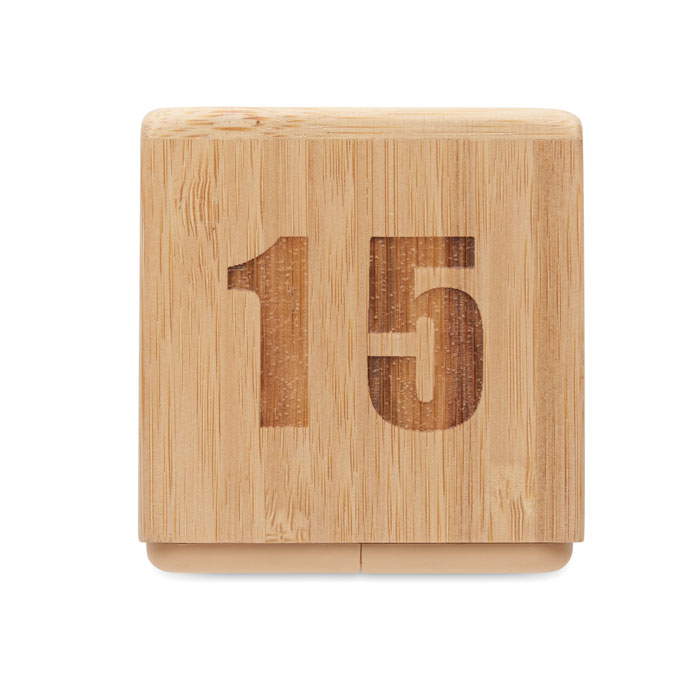 Bambusowy zegar z funkcją drzem P147569O