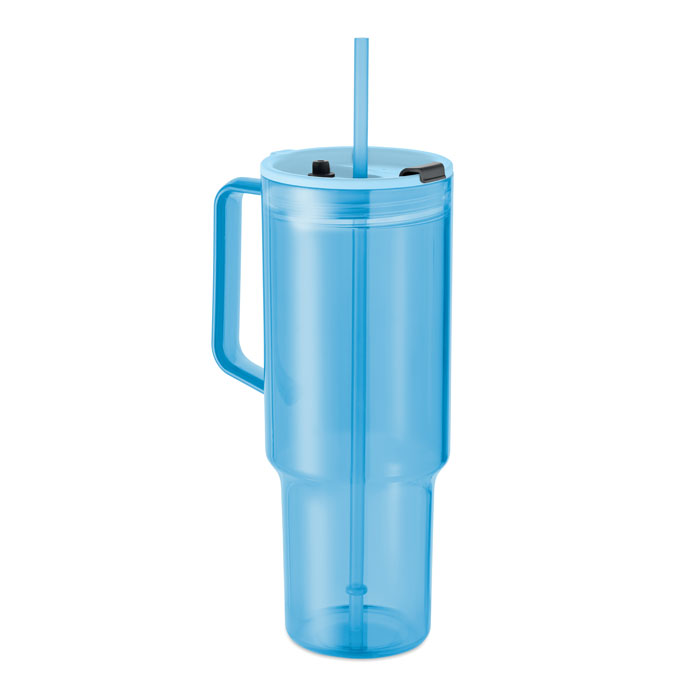 Kubek z RPET 1200ml P147630O przezroczysty blekitny