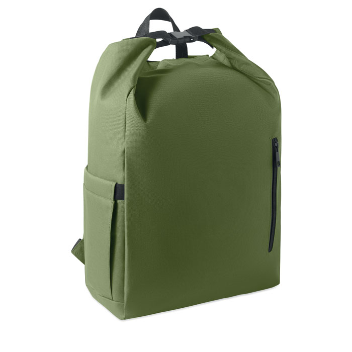 Plecak na laptopa 15'' rolltop P147643O zieleń wojskowa