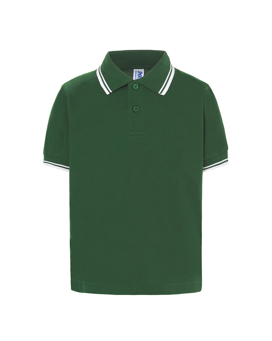 Koszulka polo pkid 200 P138076H bottle green / white