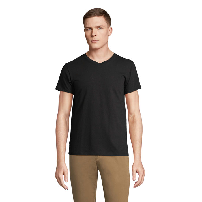REGENT V V-NECK T-SHIRT P147880O deep black