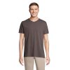 REGENT V V-NECK T-SHIRT P147880O ciemny szary