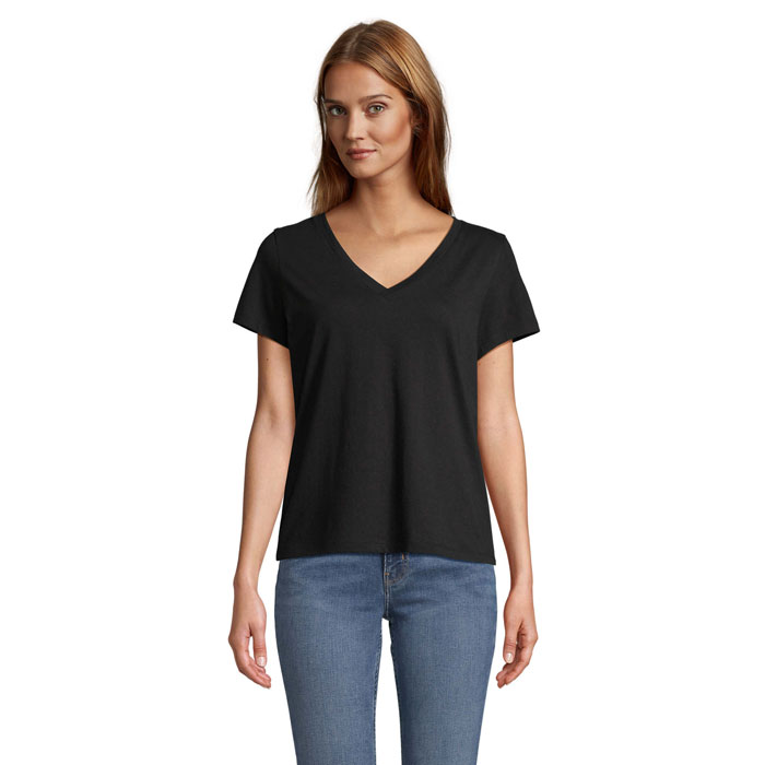 REGENT V T-SHIRT WOMEN P147936O deep black