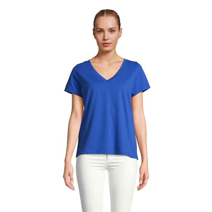 REGENT V T-SHIRT WOMEN P147936O niebieski