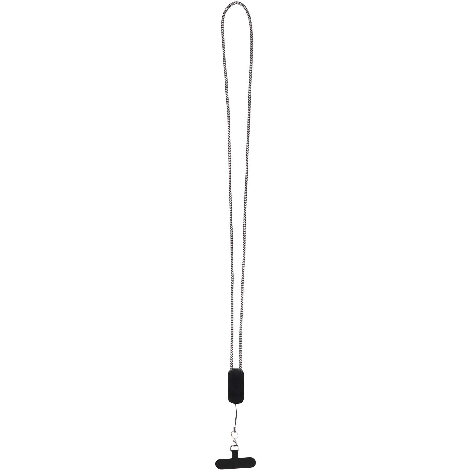 Anser smycz do smartfona z tworzyw sztucznych pochodzących z recyklingu z wbudowanym kablem 5 w 1 obsługującym moc 27 W P149200C czarny