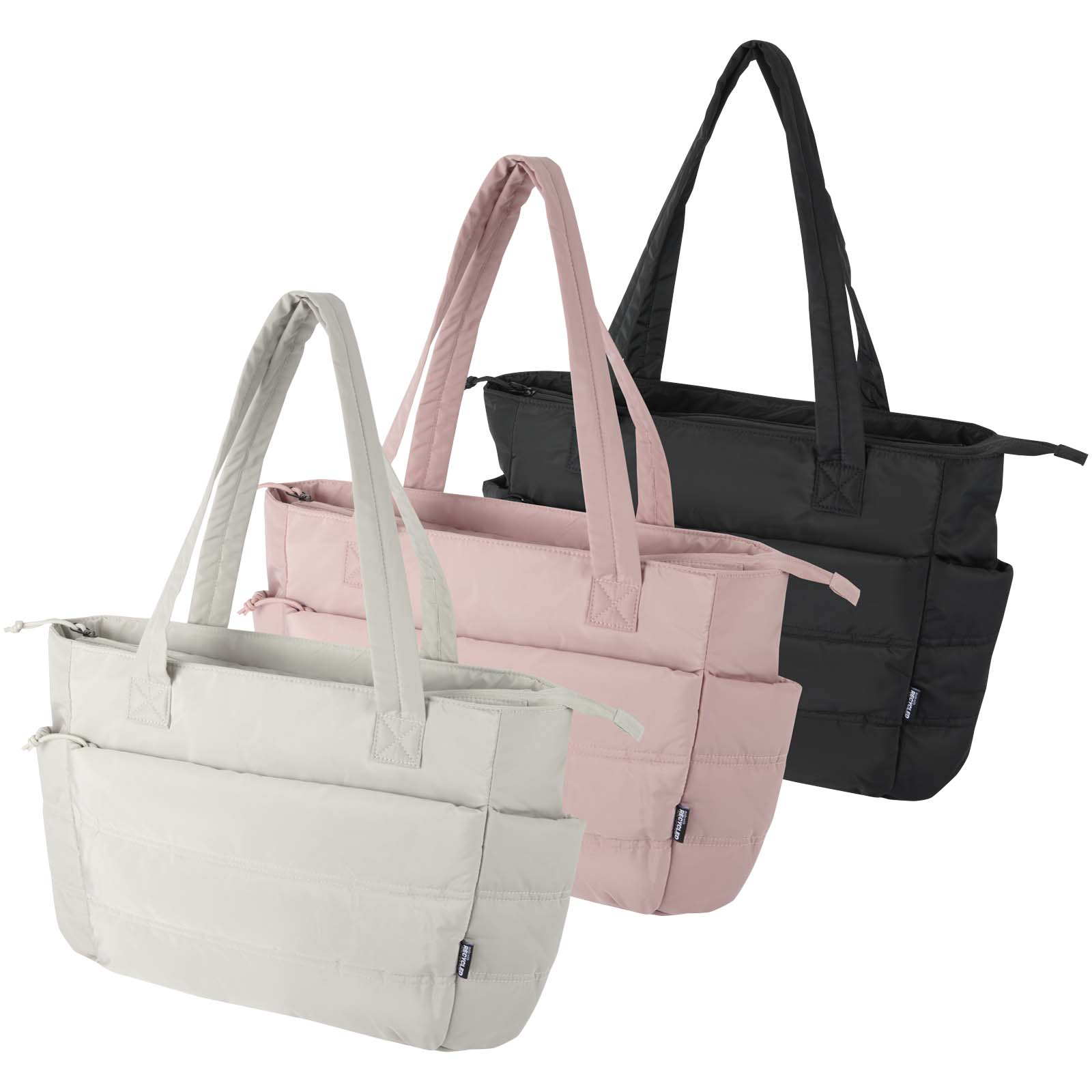 Puffer torba na zakupy z certyfikatem GRS z recyklingu na laptopa o przekątnej 15,6 cala, 18 l  P148736C PFC-130116-W