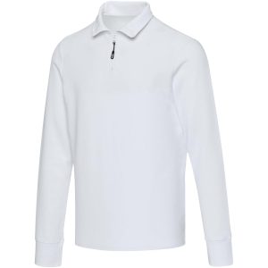 Zeus koszulka polo z zamkiem do połowy i długimi rękawami, uniseks P149120C PFC-39551-W Zeus koszulka polo z zamkiem do połowy i długimi rękawami, uniseks P149120C PFC-39551-W