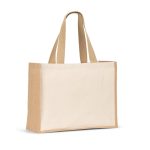 HELSINQUE. Torba płócienna (320 g/m²), z dnem i bokami z laminowanej juty (350 g/m²) w naturalnych odcieniach P145055S