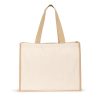 HELSINQUE. Torba płócienna (320 g/m²), z dnem i bokami z laminowanej juty (350 g/m²) w naturalnych odcieniach P145055S