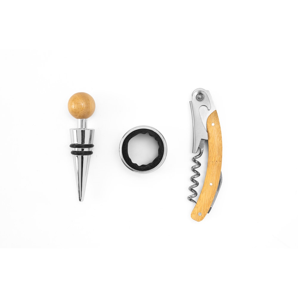 SAVORY. Zestaw do wina z bambusa i stali nierdzewnej P145126S ST-94388-160