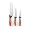 BAHARAT. Zestaw 3 noży kuchennych z ostrzami ze stali nierdzewnej i ergonomicznymi uchwytami P145145S