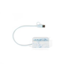 BERNERS HUB. Hub z recyklingowanego ABS z głównymi wejściami i wyjściami P145321S ST-97192-100