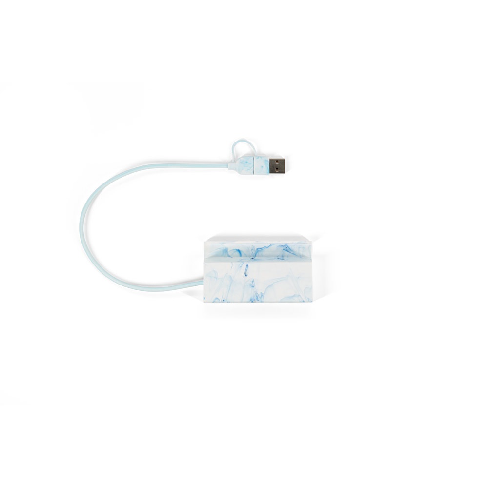 BERNERS HUB. Hub z recyklingowanego ABS z głównymi wejściami i wyjściami P145321S ST-97192-100