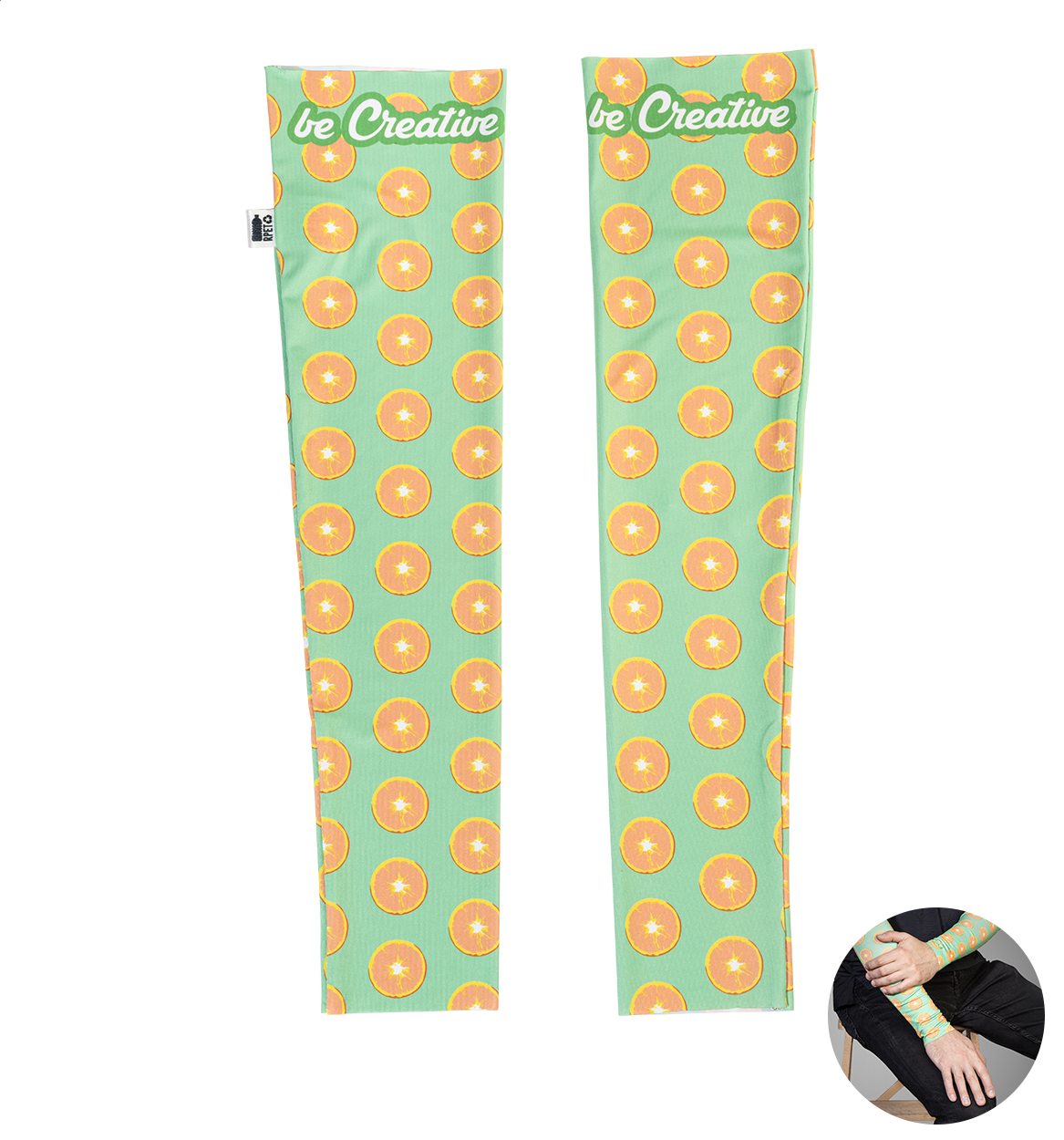 Personalizowane rękawy RPET CreaLimb P150013D AN-AP716942-W