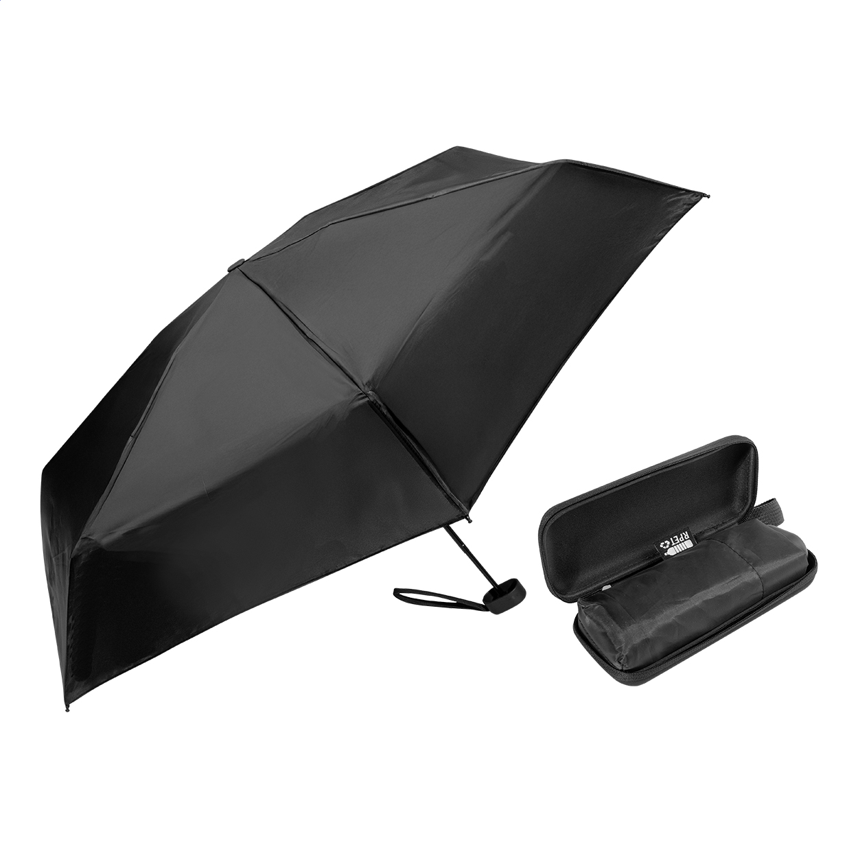 Mini parasol RPET P149906D czarny