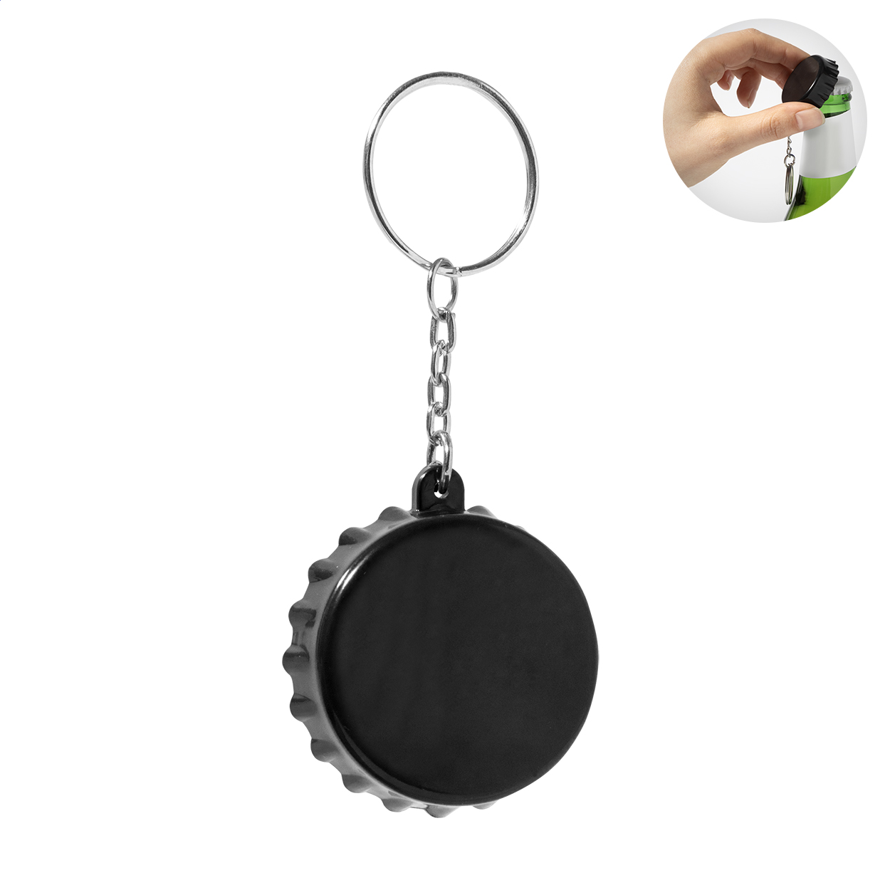 Brelok z otwieraczem do butelek RABS P149273D czarny Brelok z otwieraczem do butelek RABS P149273D czarny