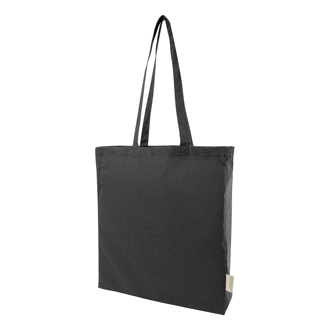 Torba na zakupy z recyklingowanej bawełny P149405D czarny