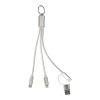Brelok kabel ładujący USB P149655D srebrny