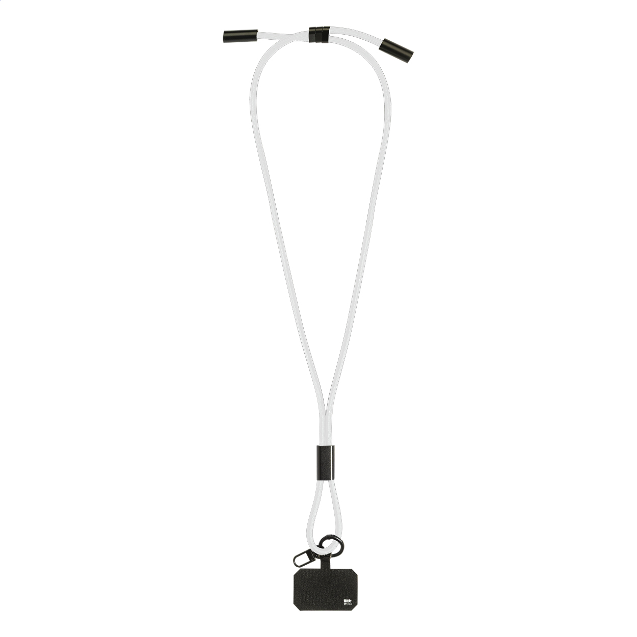 Smycz, uchwyt na telefon, kabel 60W RPET HolCharge P149765D AN-AP864133-W