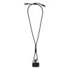 Smycz, uchwyt na telefon, kabel 60W RPET P149765D czarny