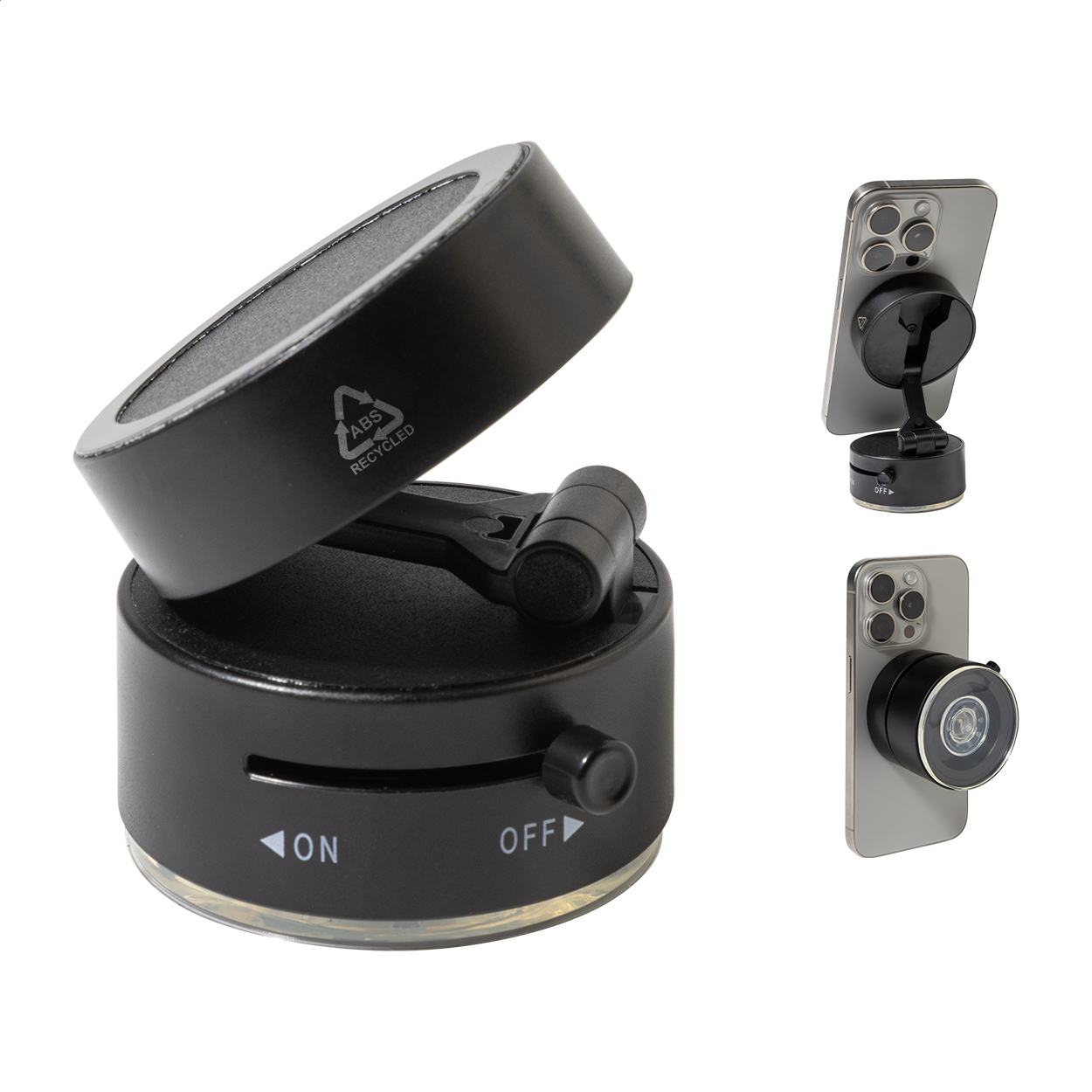 Magnetyczny uchwyt samochodowy na telefon RABS P149383D czarny