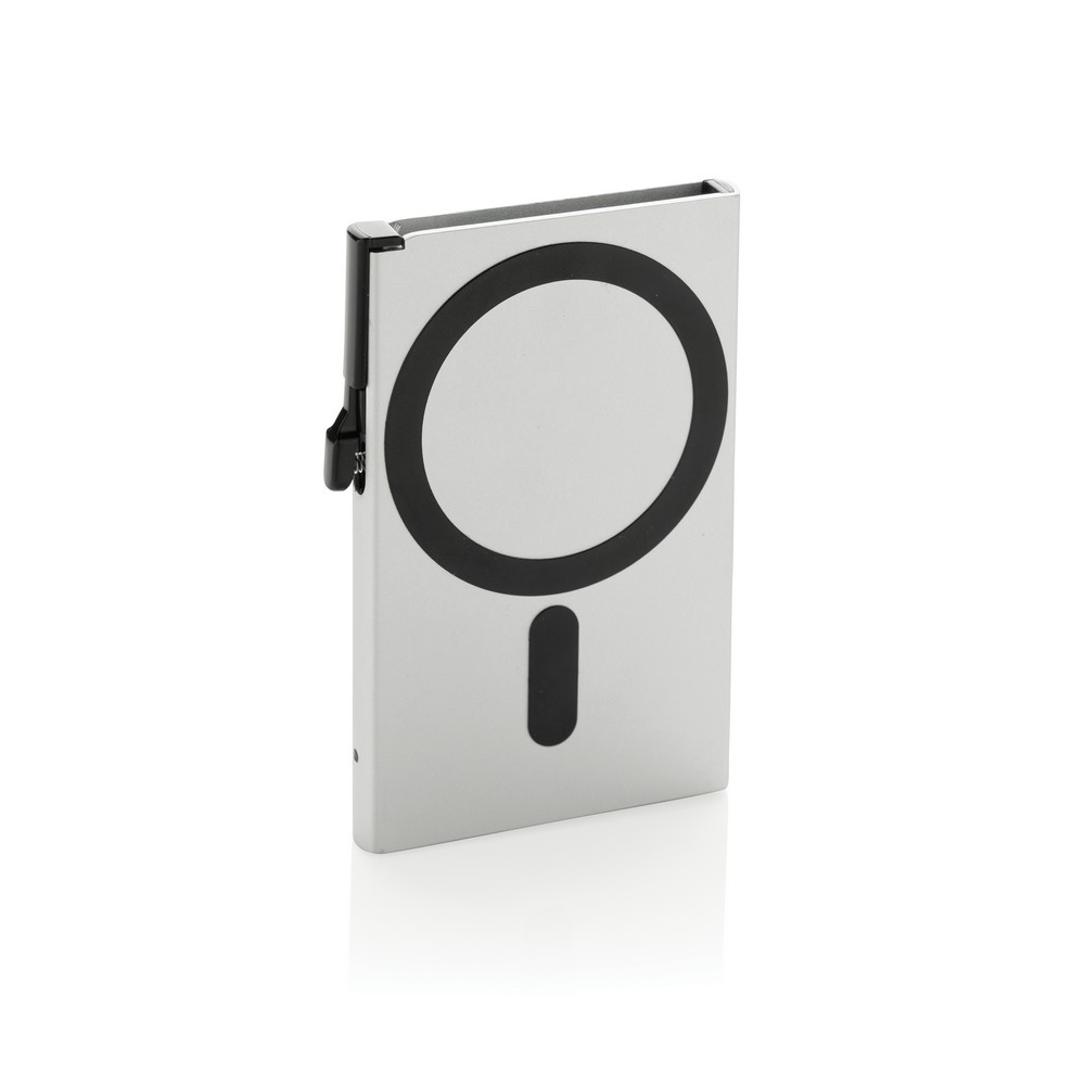 Magnetyczne etui na kartę kredytową, ochrona RFID P151241X silver