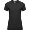 Bahrain sportowa koszulka damska z krótkim rękawem P077843C czarny