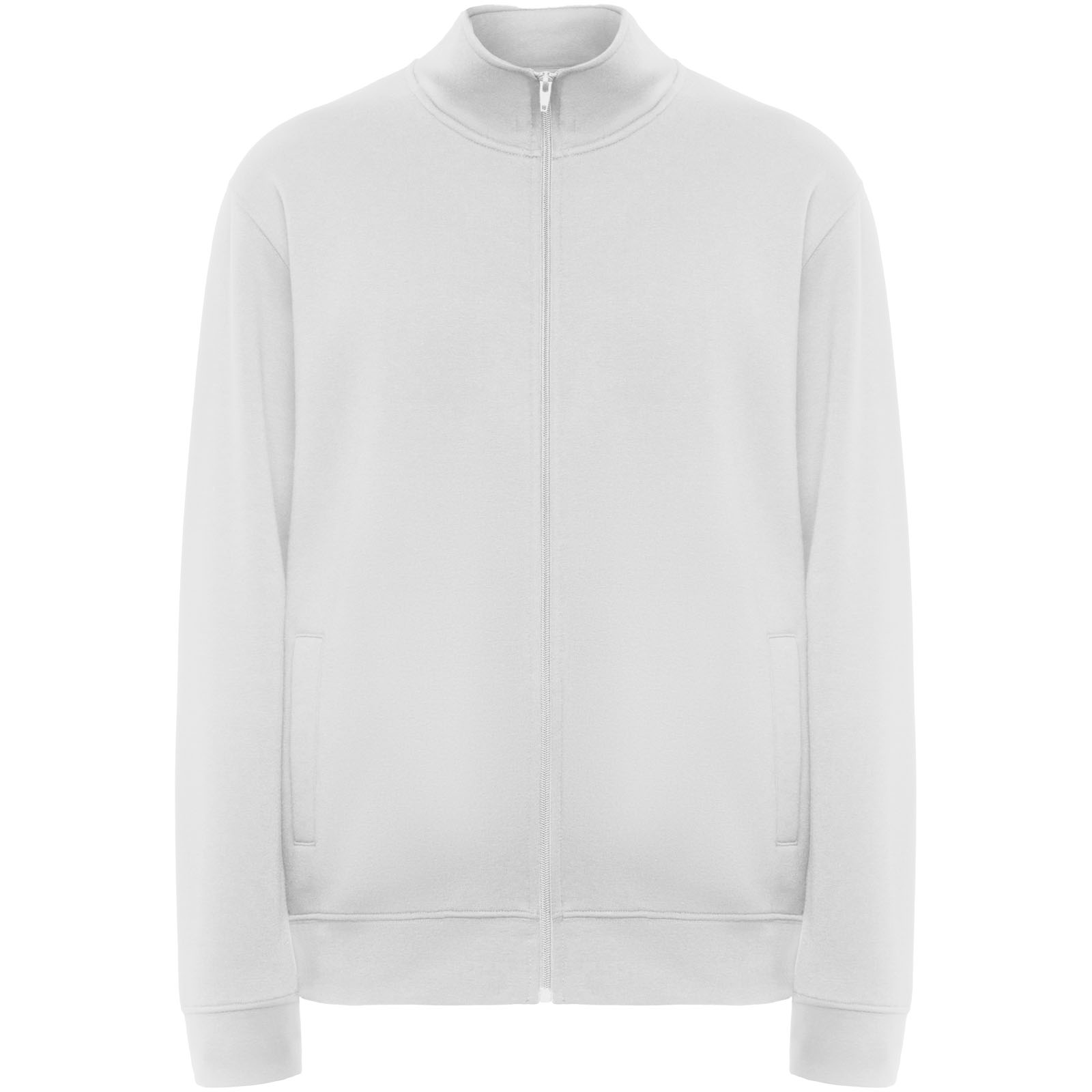 Ulan bluza unisex z zamkiem błyskawicznym na całej długości P081504C biały