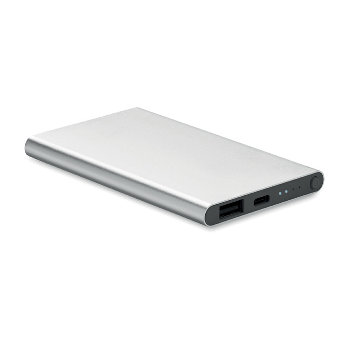 Power Bank 4000 mAh typ C P045768O srebrny mat Power Bank 4000 mAh typ C P045768O srebrny mat