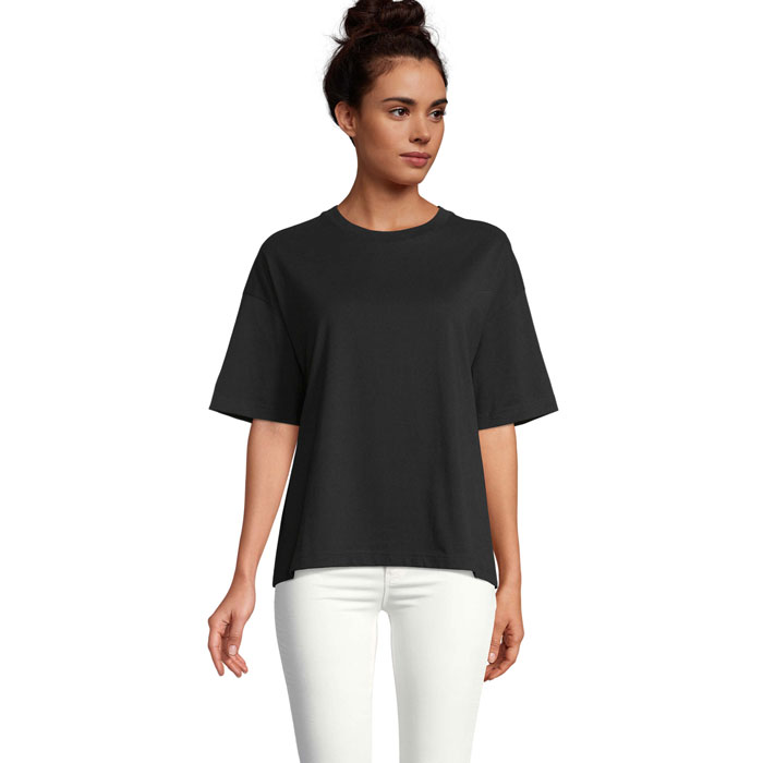 BOXY WOMEN T-SHIRT OVERSIZE P125791O deep black