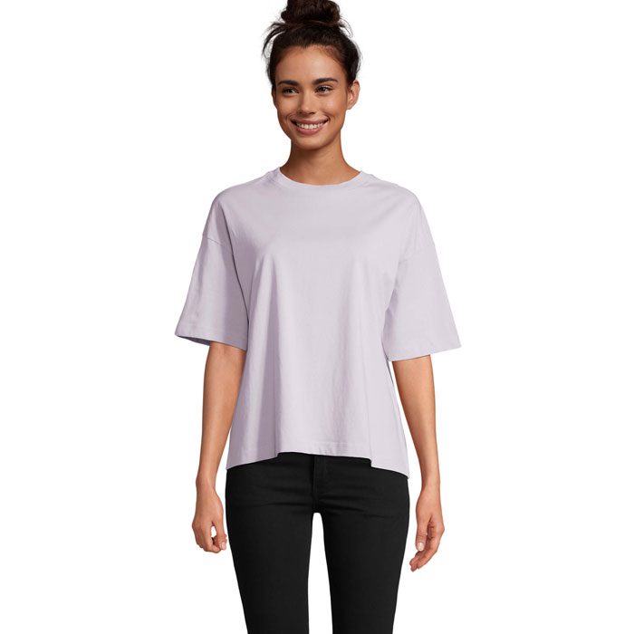 BOXY WOMEN T-SHIRT OVERSIZE P125791O lilac
