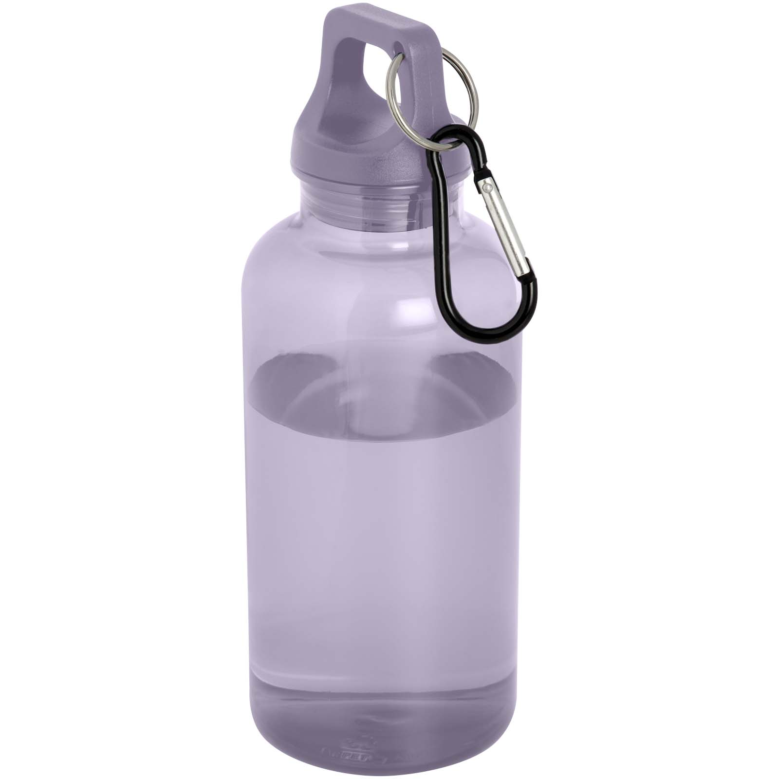 Oregon butelka na wodę o pojemności 400 ml z karabińczykiem wykonana z tworzyw sztucznych pochodzących z recyklingu z certyfi P076902C liliowy
