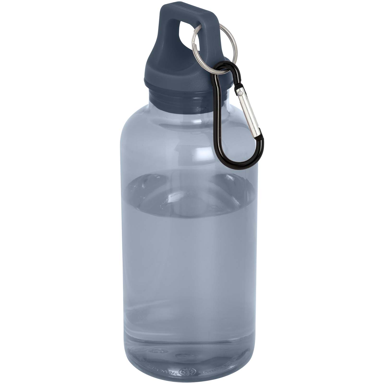 Oregon butelka na wodę o pojemności 400 ml z karabińczykiem wykonana z tworzyw sztucznych pochodzących z recyklingu z certyfi P076902C szaroniebieski