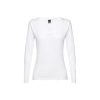 THC BUCHAREST WOMEN WH II. T-shirt damski z długim rękawem taliowany P152724S biały