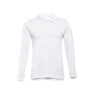 THC BERN WH II. Męska bawełniana koszulka polo z długim rękawem P152729S
