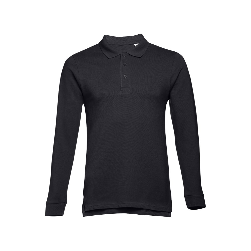 THC BERN II. Męska koszulka polo z długim rękawem z bawełny zgrzebnej P152730S ST-11171-W