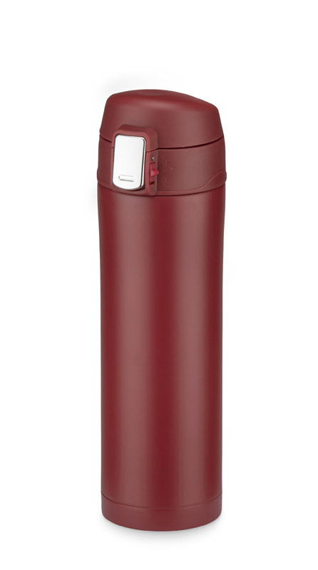 Kubek termiczny LOCK MAT 440 ml P152186A bordowy