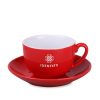 Filiżanka Sonata Premium 220 ml P102154M czerwony / biały
